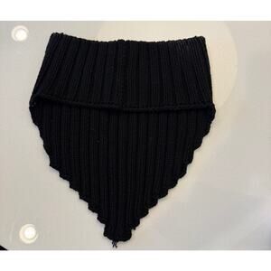 Et Clet Ribbed black sweater crop tube top Size Medium